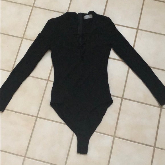 LF ribbed lace-up bodysuit - Picture 2 of 2